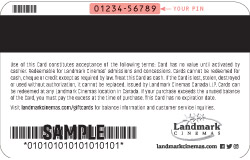 Gift Card Back